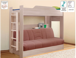 Двухъярусная кровать с диваном. разные цвета