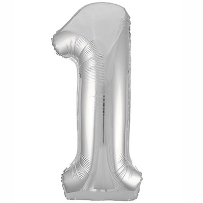Фольгированный шар Цифра серебро
