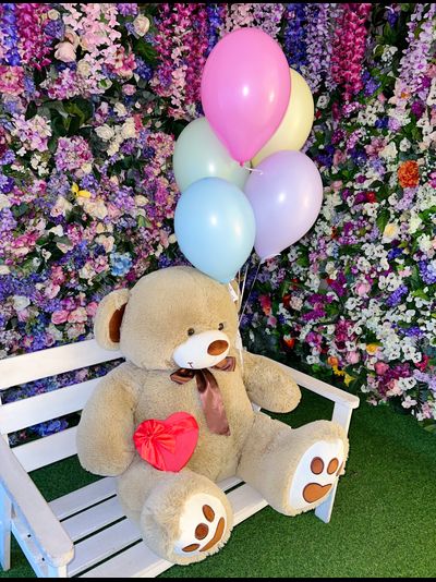 Подарочный набор №9 - Плюшевый мишка 150 см, Шарики 5, Киндер бокс с Рафаэлло