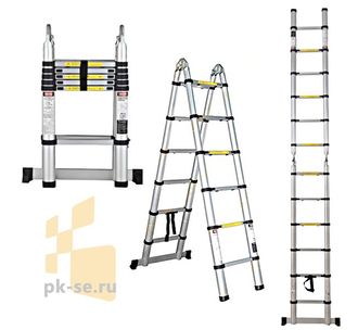 Лестница-стремянка телескопическая 2х9 (7,2 м)