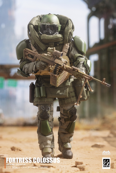 Российский пулеметчик со щитом - Коллекционная фигурка 1/12 SCALE Black Ops NO.2 (SA02) - HASUKI