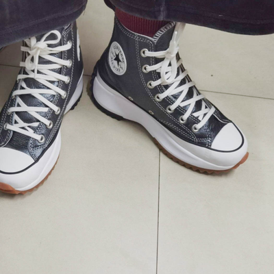 Кеды Converse Run Star Hike кожаные черные высокие купить не дорого на официальном сайте 169241C