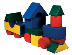 Мягкий игровой конструктор «Паровоз» 19 эл.