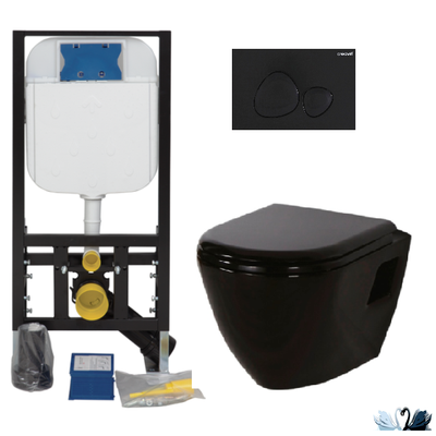 xКнопка смыва CREAVIT SPA GP7002.02, черный глянцевый