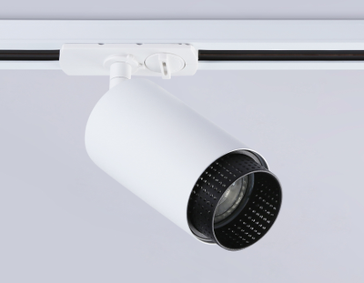 Трековый однофазный светильник со сменной лампой GL 5161 WH/BK белый/черный GU10 max 12W D60*190