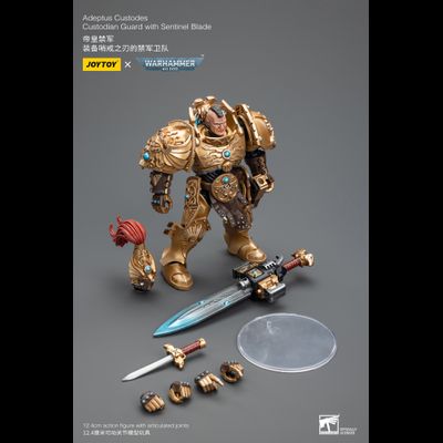Адептус Кустодес - страж (Warhammer 40k) - КОЛЛЕКЦИОННАЯ ФИГУРКА 1/18 Adeptus Custodes Custodian Guard with Sentinel Blade (JT7837) - JOYTOY