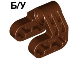 ! Б/У - Technic, Axle and Pin Connector Perpendicular Split, Reddish Brown (92907 / 6121356) - Б/У