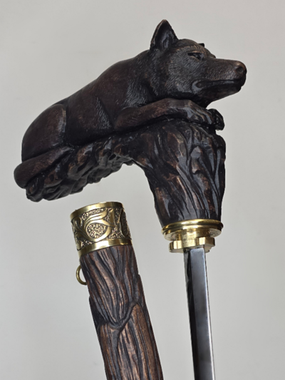 Трость "Волк на отдыхе"