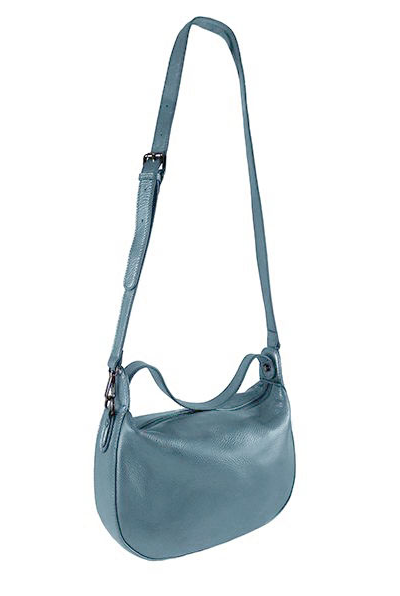 (АРТИКУЛ: 9933/1/22) СУМКА ЖЕНСКАЯ НЕБОЛЬШАЯ, НАТУРАЛЬНАЯ КОЖА, ГОЛУБАЯ, РЕМЕНЬ ЧЕРЕЗ ПЛЕЧО