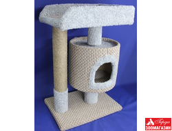 Кот-Хаус 1, основание 57*40, высота 80, ковролин, 1 когтеточка