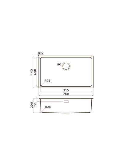 Мойка OMOIKIRI TADZAVA 75-U/I IN