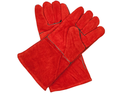 Краги красные с подкладкой, 35 см