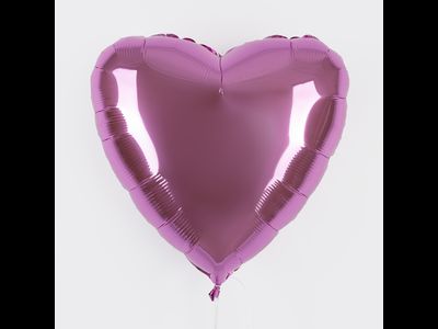 Шар (18''/46 см) Сердце, Светло-розовый
