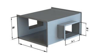 ПРЯМОУГОЛЬНЫЙ ВОЗДУХОВОД ОЦИНКОВКА - КРЕСТОВИНА - 0,5-1,0