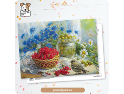 Почтовая открытка для посткроссинга: Летнее очарование