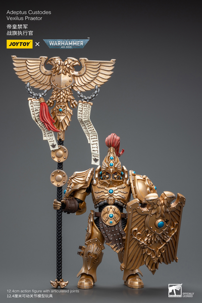 Адептус Кустодес - претор (Warhammer 40k) - КОЛЛЕКЦИОННАЯ ФИГУРКА 1/18 Adeptus Custodes Vexilus Praetor (JT7820) - JOYTOY