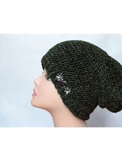 Зимняя шапка из вискозы женская вязаная Италия Vizio зима 2019 Пенза фото итальянских шапок