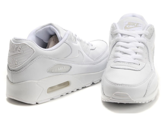 Купить кроссовки Nike Air Max 90 белые, КОЖА женские в СПБ