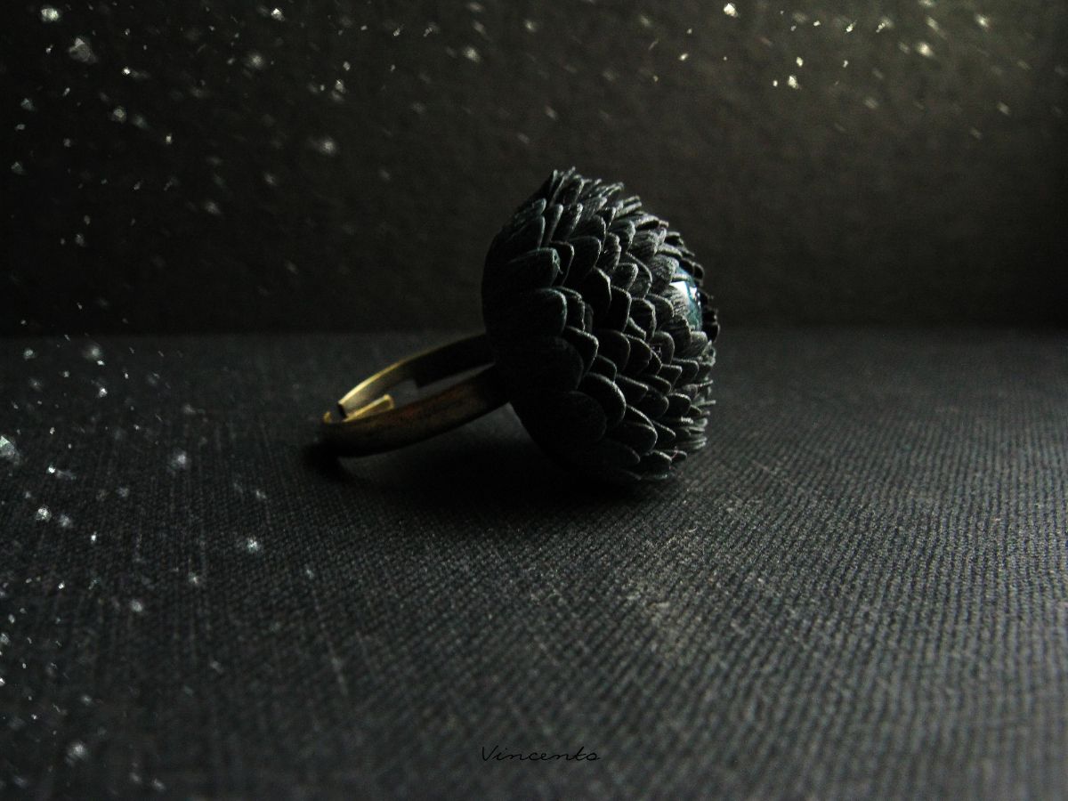 Красивое кольцо в готическом стиле в виде легендарного цветка Ворона, коллекция волшебных украшений