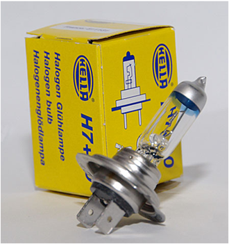 Автомобильная галогенная лампа Hella H7 12V- 55W (PX26d) (+120% света) PowerLight +120 (8GH 178 560-491)