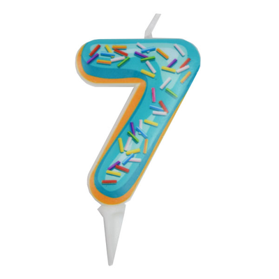 Свеча-цифра пончик 6 см.