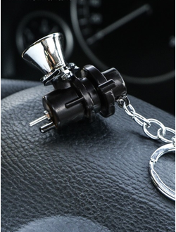 Брелок рычаг КПП, металл, КРАСНЫЙ