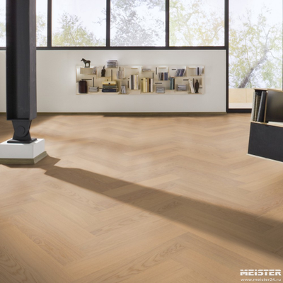 Паркетная доска PS 500 Meister Дуб гармония Чистый 8583 в интерьере