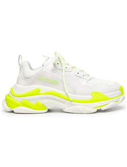 Кроссовки Balenciaga Triple S белые с желтым