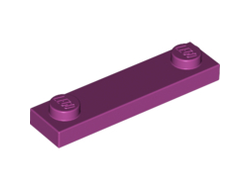 Plate, Modified 1 x 4 with 2 Studs without Groove, Magenta (92593 / 6115085)