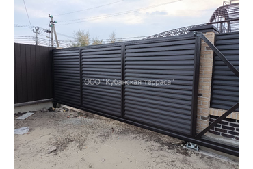 Забор из жалюзи двухсторонний цвет 7024