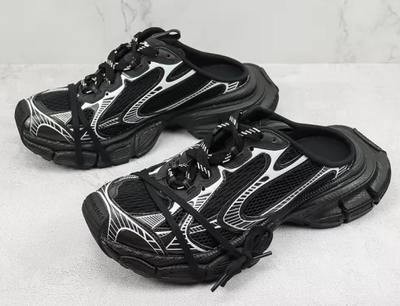 Balenciaga 3XL Mule Black White
