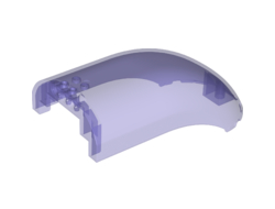 Windscreen 16 x 8 x 6 Curved with 3 Pin Holes, Trans-Purple (16477 / 6253665)