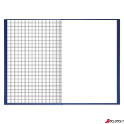 Книга учета 144 л., клетка, твердая, бумвинил, блок офсет, А4 (200×290 мм), BRAUBERG, синий. 130226