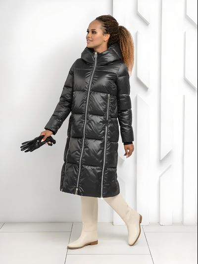 Зимнее пальто бренда Elfina 619-black