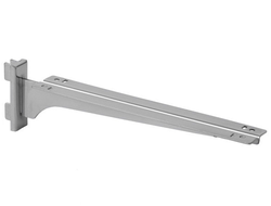 2253S Полкодержатель хром двухсторонний (самолет) прямой под полку 300 мм с двойным зацепом для системы Базис/Canalina/Global