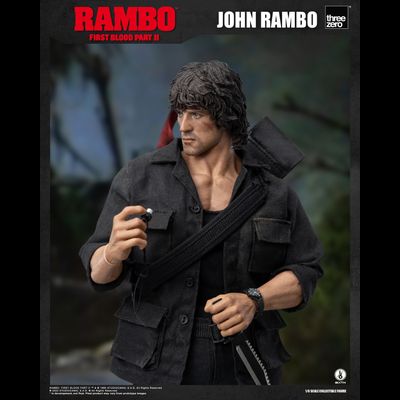Джон Рэмбо в черном (Сильвестр Сталлоне)  - Коллекционная ФИГУРКА 1/6 scale John Rambo 2.0 (3Z03280W0) - Threezero