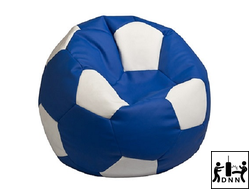 Кресло "Мяч" Д-65 синий/белый