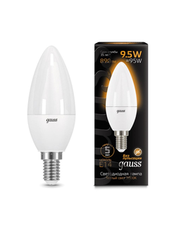 Лампа светодиодная Gauss LED Свеча E14 9.5Вт 890Лм 3000К (103101110)