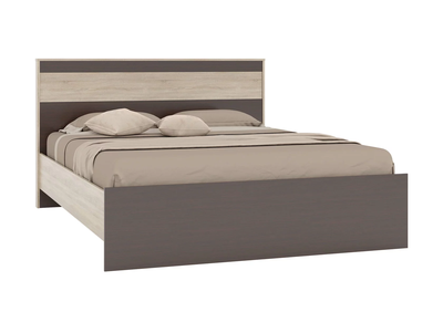 РУМБА Кровать 1600 с встроенным основанием (1668*2097*1020 мм), дуб сонома/венге