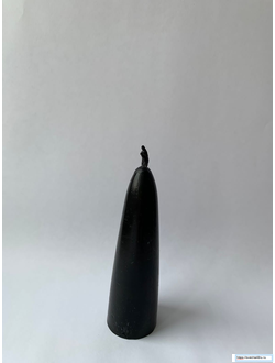 Свеча черная Алтарная 12 см (до 5ч. горения).
