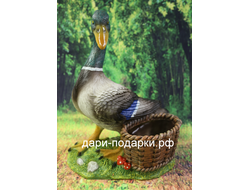 Кашпо Селезень - на удачу в доме! 37*32см  1,7кг  полистоун Россия  2438/011292*