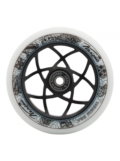 Колесо Комета 110 mm Атом (белый/черный)