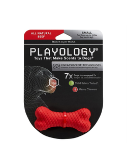 Playology DUAL LAYER BONE двухслойная жевательная косточка для собак мелких пород с ароматом говядины