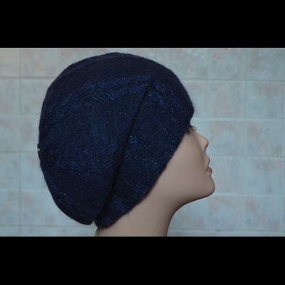 Берет синий из шерсти и мохера Vizio Италия 5294