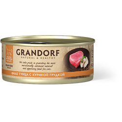 Консерва для кошек Grandorf Филе тунца с куриной грудкой 70 г
