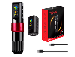 Беспроводная тату машинка Yilong F3 Adjustable 6 Stroke Red