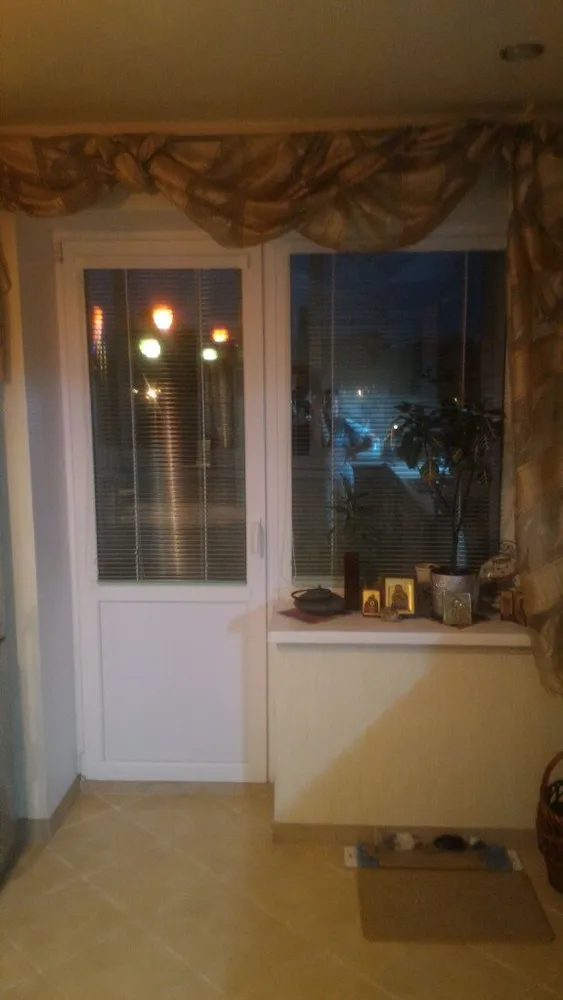 монтаж балконного блока на кухне с отделкой внутренних и внешних откосов. г.Владимир, ул.Мира