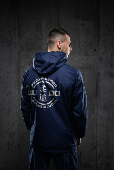 Ветрозащитный костюм дзюдо на молнии  BRAVEGARD  темно-синий