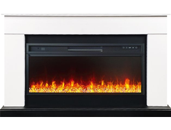 Каминокомплект Bergen (Разборный) - Белый с черным (Ширина 1370 мм) с очагом Vision 42 LED