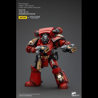 Эрелим Слез Ангела Кровавых Ангелов (Warhammer Horus Heresy) - КОЛЛЕКЦИОННАЯ ФИГУРКА 1/18 Blood Angels Angel's Tears Squad Erelim with Volkite Serpentas (JT00348) - JOYTOY